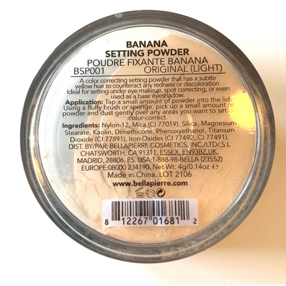 NEW Bellapierre Cosmetics Banana Setting Powder- Original light